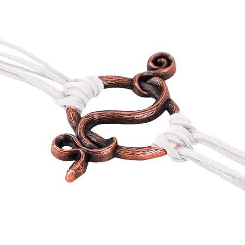 MioCloth Viking Troll Cross Belt Medieval Extra Long Rope Ring Knotted Belt Norse Witch Costume Accessory for Women4