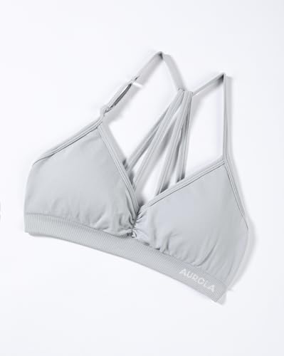 Image of AUROLA Mercury Workout Sports Bras Women Athletic Removable Padded Backless Strapy Minimal Crop Top