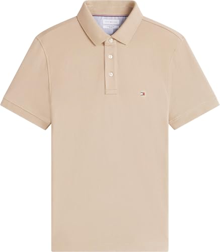 Tommy Hilfiger Herren Poloshirt Kurzarm 1985 Slim Fit, Beige (Batique Khaki), M 6