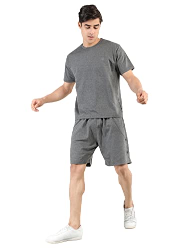Image of CHKOKKO Men's Regular Cotton Regular Fit Plain Shorts for Men Anthra XXL