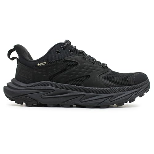 HOKA Youth Anacapa 2 Low GTX Nubuck Textile Black Black Trainers 4.5 US