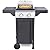 Nice Cooker 2-Burner Propane Gas BBQ & Pizza Oven 12" Pizza Maker 2-in-1 Grill with Pizza Stone, 24600 BTU Output,Cast Iron Grids Outdoor Pizza Maker