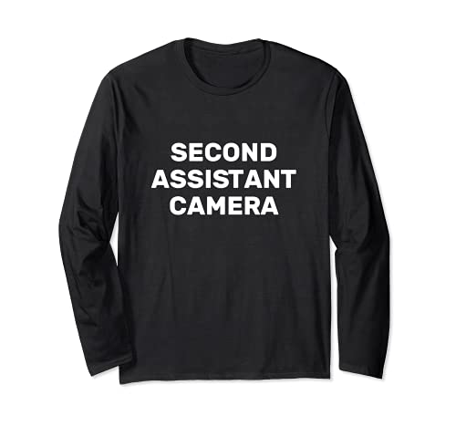 Movie Set Film Crew Second Assistant Camera Long Sleeve T-Shirt, Black