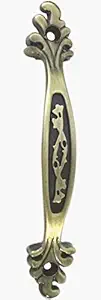 Techlife Accessories Techlife's(Set of 2) Brass Antique Finish Premium Design Front Screw Cabinet Handle/Pull Handle/Window Pull Handle (4 inch) 2pcs - Brownish Yellow.