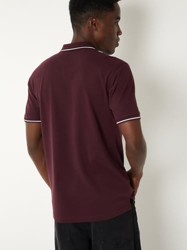 Image of Max Men's Polycotton Half Sleeves Regular Fit Solid Polo T-Shirt