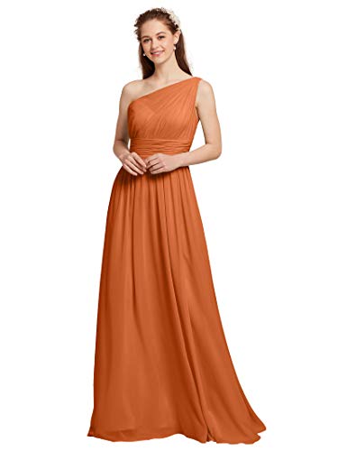 orange bridesmaid dresses long