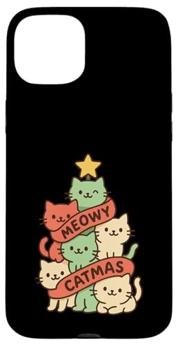 Meowy Catmas ���킢���L�̖� �T���^ �N���X�}�X �p�W���} �N���X�}�X �X�}�z�P�[�X iPhone 15 Plus �p