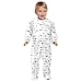 Emelivor Arrows White Baby Newborn One-Piece Pajamas Infant Footed Pjs with Zipper for Girls Boys Kids