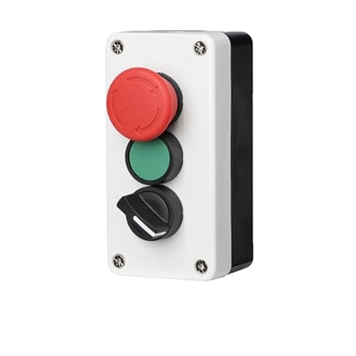 Interrupteur rotatif industriel pour commande de machines et bouton d'arrêt d'urgence 10A