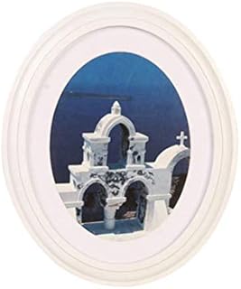 WINOMO 7 Inch Oval Wood Picture Frame Antique Photo Frames Wall Hanging Decoration Picture Frames For Gallery Wall Display