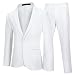 YFFUSHI Mens One Button Formal 2 Piece Suits Slim Fit Multi-Color Wedding Tuxedo