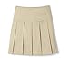 French Toast Big Girls' Pleated Scooter with Gross Grain Ribbon, Khaki, 10