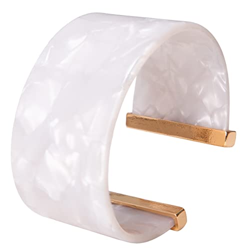 Firazio 1Pc Wide Cuff Bangle Bracelet For Women Acrylic Resin Tortoise Open Bangle Bracelet Statement Adjustable Colorful Bracelet Jewelry Gift #TOP29