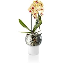 Eva Solo | Orchid Pot | 15cm Self-Watering Orchid Pot | Keeps Indoor House Plants, Flowers, Herbs & Vegetables Watered & Healthy | Danish Design, Functionality & Quality | Frosted Glass