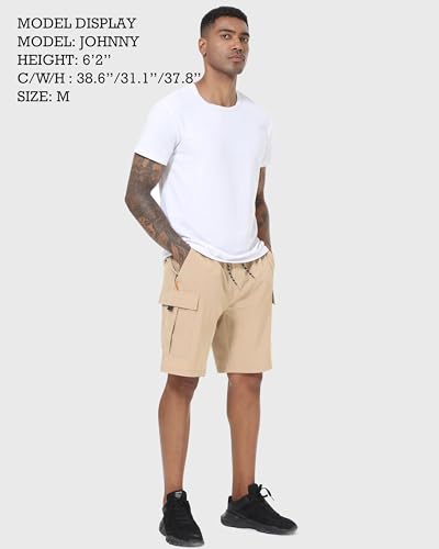 Image of Men's Cargo Shorts Quick Dry Lightweight Stretch Hiking Shorts for Men with 5 Pockets No Lining
