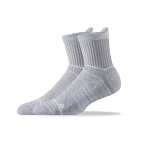 Strideline Basic Mid Length Socks | Quad-Ply Yarn Padding, Direct Compression and Zoned Cushioning, 1 Pack