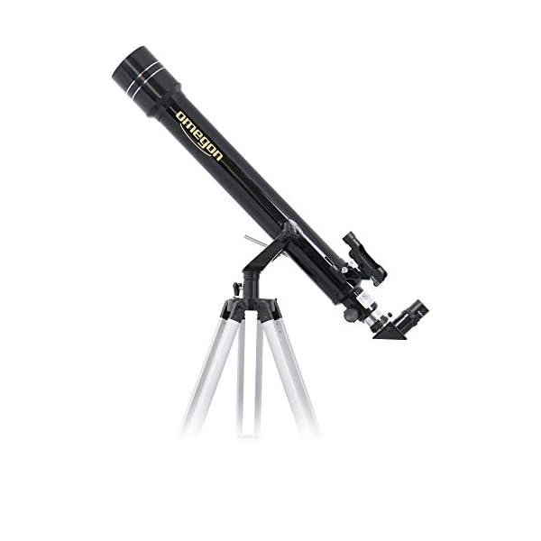 Omegon Teleskop AC 70/700 AZ-2 | Achromatischer Refraktor | leicht & vielseitig | ideales Einsteiger-Teleskop | für Mond & Naturbeobachtungen | Alu-Stativ