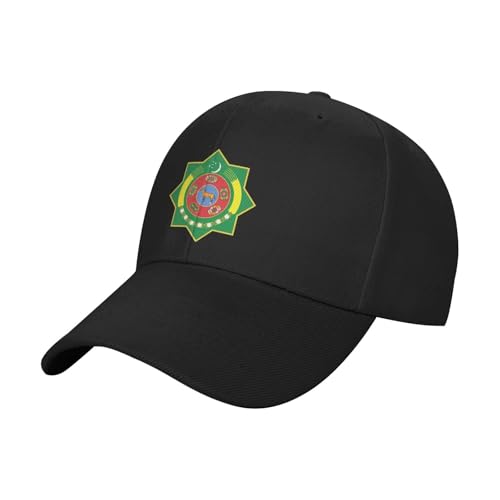 Turkménistan Chapeau Camionneur | Casquette Ajustable À L'Arrière avec Écusson Militaire | Casquette Anti-UV pour Le Sport Et Les Déplacements
