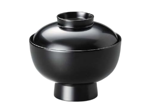 J-kitchens 汁椀 日本製 洗浄機対応雑煮椀 黒 (1客) 12.6cm 漆塗り 手塗り その壱