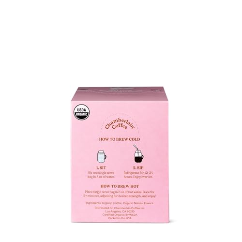 Chamberlain Coffee Fluffy Lamb Vanilla Cold Brew Singles with Notes of Vanilla & Roasted Nuts - 10 Single Serve Cold Brew Sachets