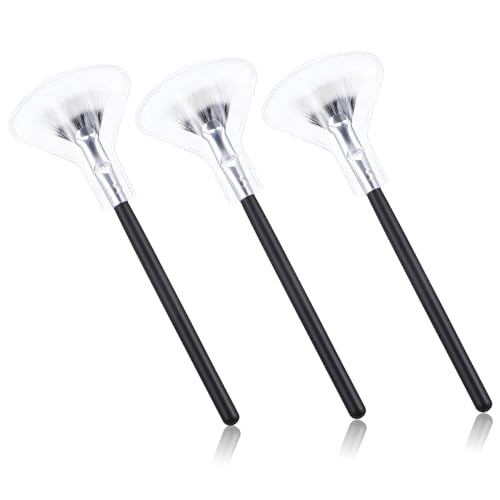 CANIGHT 3pcs Fan Mascara Brush Lash Fan Eyelash Brush Applicator for Lash Extension