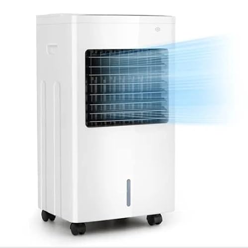 OneConcept Refroidisseur d'air avec refroidissement à eau, 3 en 1, humidificateur et ventilateur, climatiseur mobile, refroidisseur d'air avec 4 blocs de refroidissement, 3 modes et minuterie, 75 W OneConcept Refroidisseur d'air avec refroidissement à eau, 3 en 1, humidificateur et ventilateur, climatiseur mobile, refroidisseur d'air avec 4 blocs de refroidissement, 3 modes et minuterie, 75 W