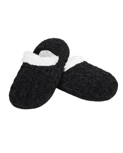 Image of MeMoi Women's Classic Cable Knit Chenille Non-Skid Slipper