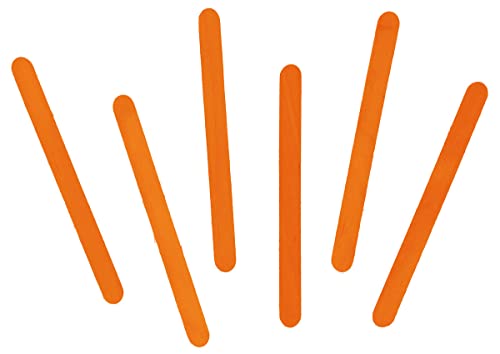 INNSPIRO Palos de polo de madera estándar naranja 50u. Para Manualidades DIY, artesanía, bricolaje, decorar y proyectos Manualidades Infantiles