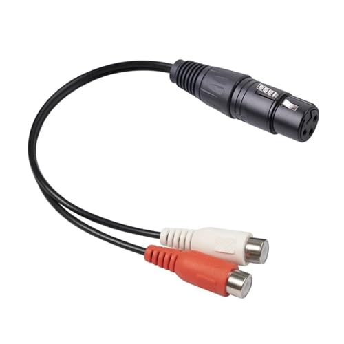 Cable XLR hembra a doble RCA hembra en Y para conectar tu mesa de mezcla al amplificador de casa