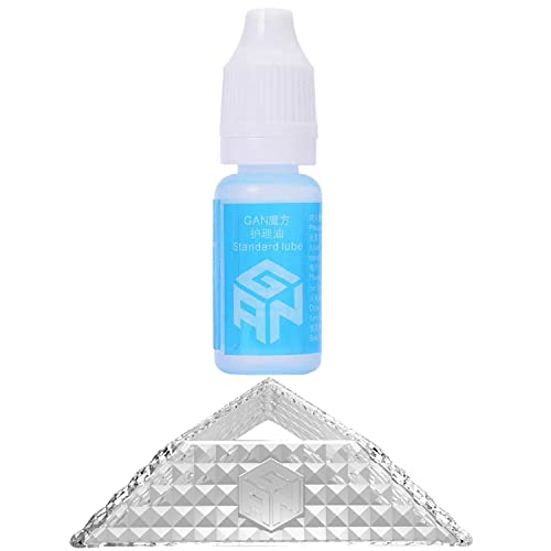 CuberShop GAN Lube and GAN Speed Cube Stand Set (Standard Lube), Professional Lubrication for Speed Cubing, GAN Speed Cube Tripod (Diamond Display Stand), 10mL Speed Cube Lubricant and Cube Base
