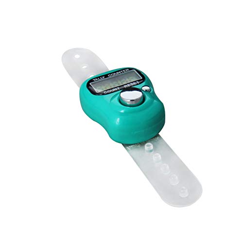 Utoolmart Electronic Finger Counter, 5 Digital LCD Finger Counter, Plastic Finger Hand Tally Counter Digital, for Golf, Goods Counting, Lap & Knitting, Green