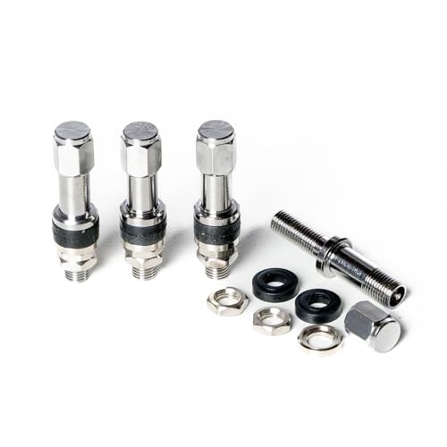 Tiges de valve en aluminium chromé 6mm Circuit Performance VS6MM JDM pour jantes de voiture x4