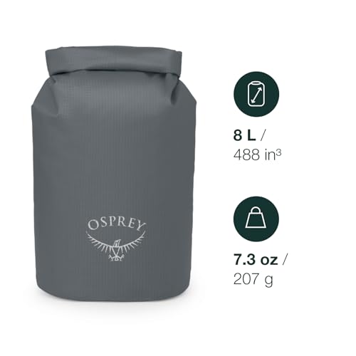 Osprey Wildwater Waterproof 8L Bolsa Seca Impermeable, Tunnel Vision Gris miniatura 2