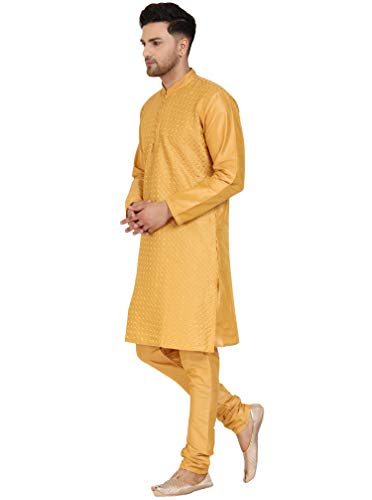 SKAVIJ Men's Tunic Kurta Pyjama Set Party Wear Ethnic Dress Suit4