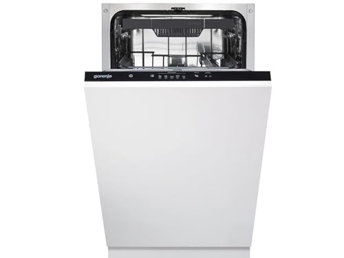 Gorenje GV 520 E10 - Lavastoviglie completamente integrabile, 45 cm, 11 controsoffitto, 3 cestini, 5 programmi, cestello superiore regolabile in altezza, protezione completa da troppopieno, integrato,