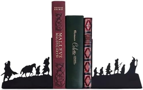 Home Decor Bookends for Heavy Books- Book Ends to Hold Books in Office- Book Organizer for Kids Room- Bookends for Shelves- Black Home Decor Accents