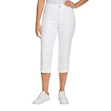 Gloria Vanderbilt Women's Amanda Imported & Versatile Capris | Tapered Style - White 10