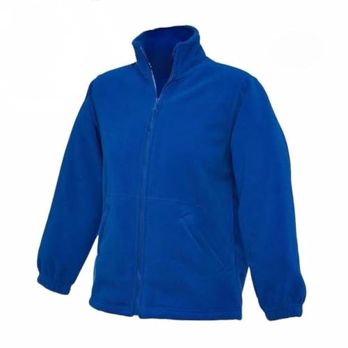 Image of Full Zip Fleece Unisex Childrens Classic Jacket - Comfort and Warm, 100% Polyester Super Anti Pill Micro Fleece | Full-Zip Front Girls Boys (UK, Age, 7 Years, Regular, Kids, Royal)