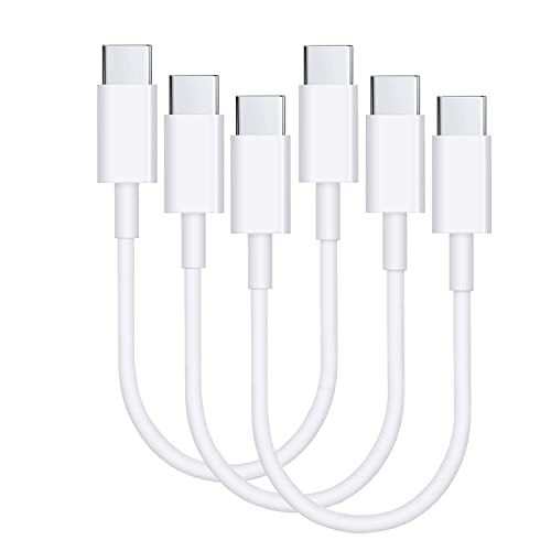 OthoKing Short USB C to USB C Charger Cable, 3 Pack Type C Fast Charge for iPhone15,plus,pro,max, iPad Pro 2020, iPad Air 4, Samsung Galaxy S23, Pixel, Switch, LG, and More (9inch)