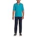 Lands' End School Uniform Kids Short Sleeve Interlock Polo Shirt Small Teal Breeze