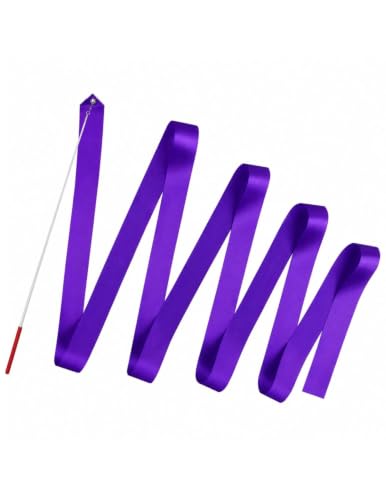 Image of BookMyCostume Gymnastic & Rhythmic Dance Ribbon Wand Collection - 2-Meter Ribbon Sticks - Ideal for School Sports Day & Gymnastic Training - Fancy Dress Costume Accessories for Kids, Teens & Adults
