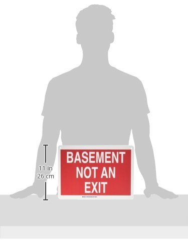 Panneau de sortie Basement Not an Exit Brady pour sécuriser les escaliers
