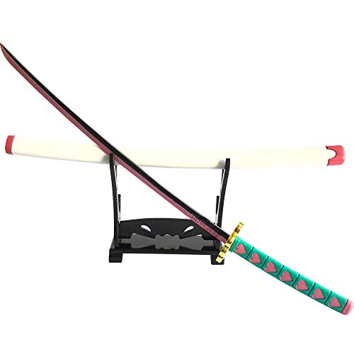 Demon Slayer 1/6 Size 10'' Kanroji Mitsuri Samurai Sword Katana Knife Action Figures Game Collection Toys Sword Party Supplies Gift Metal Room Decoration (Kanroji Mitsuri)