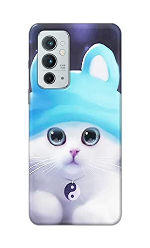 Image of Chinese Cutie Kitten Cat Big Eyes Lovely Girl Ears Hard Back Case Cover for OnePlus 9RT 5G Back Cover -(J5) VNS2221