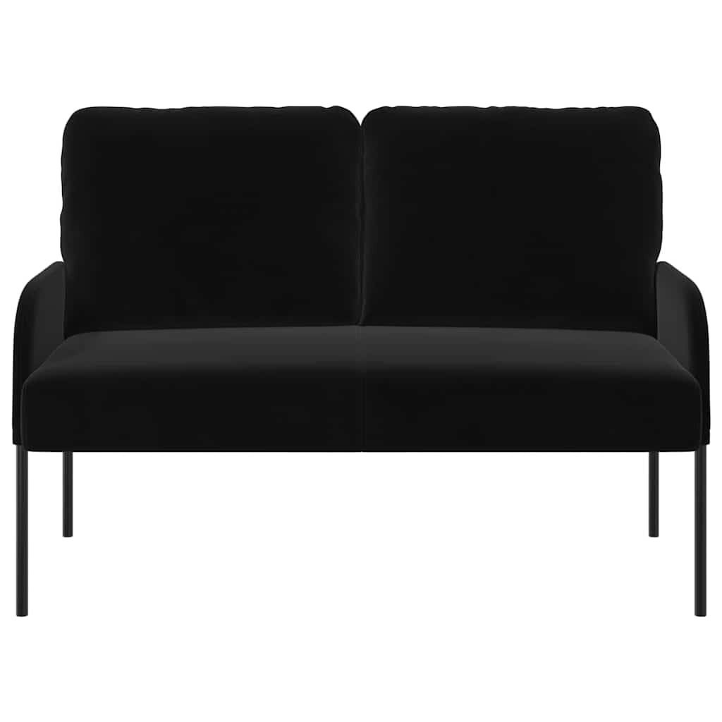Sofa narożna z poduszką, 110 cm, czarna, sklejka, nowoczesny design, zestaw wypoczynkowy z funkcją spania i funkcją relaksu, do salonu, biura, salonu, salonu, salonu, salonu, komfortu