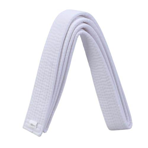 Chenxi Studio Cinturón de taekwondo de 180 cm, para karate, judo, blanco, largo, suave, para entrenamiento de artes marciales