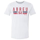 500 LEVEL Wilyer Abreu Boston Font Men's Cotton T-Shirt (White, L)