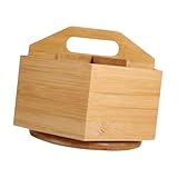 CYDZSRA Organizer da scrivania multiscomparto, portapenne girevole in legno, soluzione di archiviazione con accesso a 360° per forniture, accessori da scrivania per ufficio, organizer multifunzionale