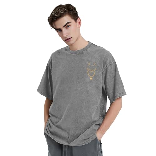 Mask Bitcoin Chain Crypto Money Coin Blockchain Men's Oversized Cotton T-Shirt - Unisex Vintage Short Sleeve Casual Shirt - Image 7