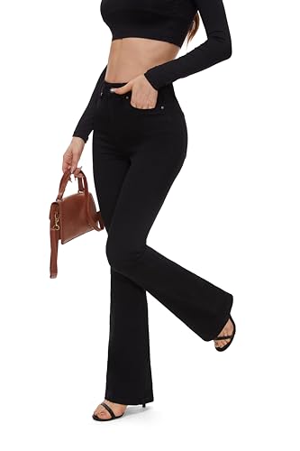 FLYING BANANA Women's High Waisted Butt Lifting Stretch Bootcut Jeans4